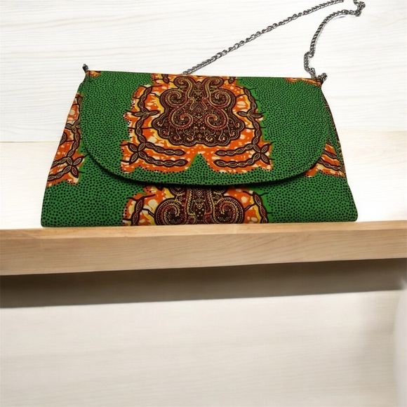 Green and Orange Game Changer Mid-Size Clutch - Picture 2 of 9